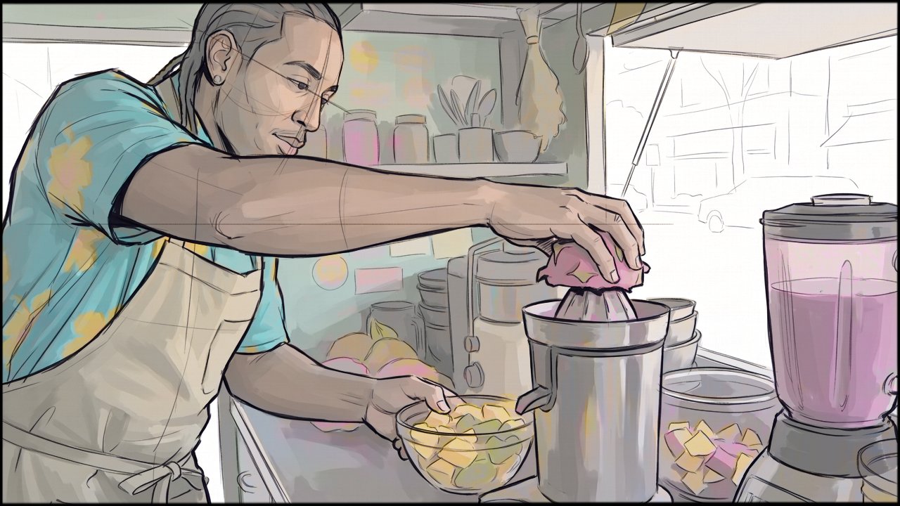 Music Video - Narrative - storyboard frame 1 by Dakota Warren